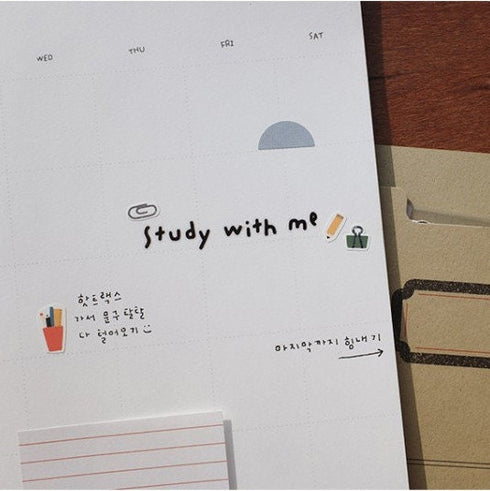 Suatelier Sonia DECO 07 PVC Transparent Stickers Mini Series Stationery Push Pins Tape Dispenser Binder Clips | 113