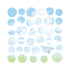 RyuRyu Japan NEW MORNING Color WASHI Dots Washi Stickers Translucent Stickers Transparent Dots Color Dots Watercolor Dots | SoS-02 70 Dots