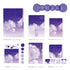 RyuRyu Japan NIGHT LIFE Color WASHI Dots Washi Stickers Translucent Stickers Transparent Dots Color Dots Watercolor Dots | SoS-05 70 Dots