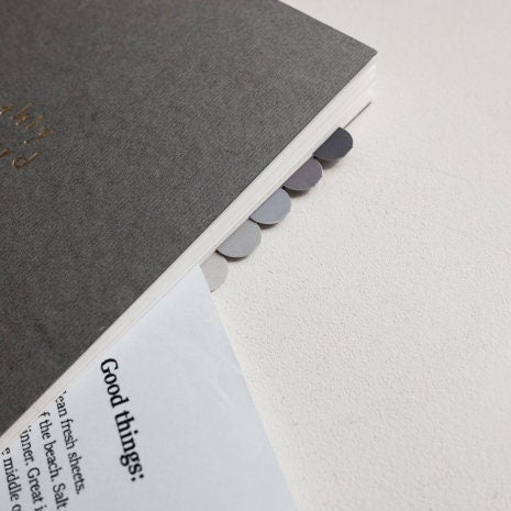 Suatelier GREY DOT Translucent Planner Stickers Plain Shapes 42 Round Translucent Stickers | 1646