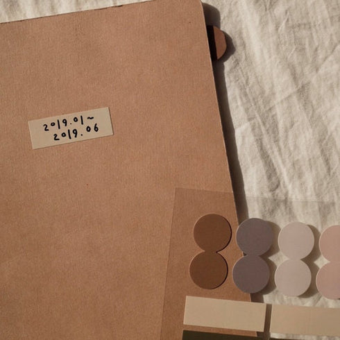 Suatelier MOCHA DOT Translucent Planner Stickers Plain Shapes 43 Round Translucent Stickers | 1647