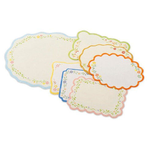 NB Co., Ltd Japan EMBROIDERY FLOWERS Colored Paper Flake Sticker Paper Stickers Color Flake Seals Embellishment Stickers | 2564111