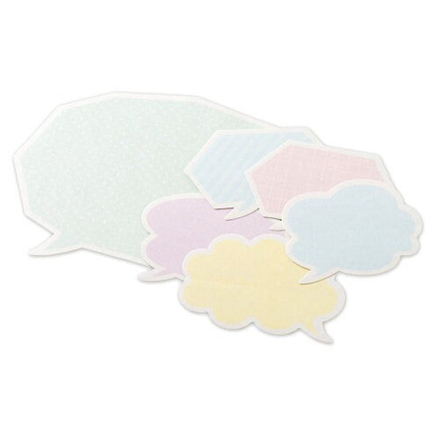 NB Co., Ltd Japan PASTEL SPEECH Bubbles Colored Paper Flake Sticker Paper Stickers Color Flake Seals Embellishment Stickers | 2564113