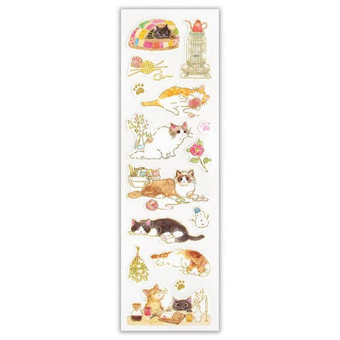 NB Co., Ltd Japan CAT KITTEN Sticker Gold Foil Sticker Planner Stickers Craft Stickers Embellishment Stickers | 2494134