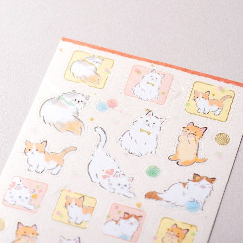 NB Co., Ltd Japan CAT KITTEN Sticker Gold Foil Sticker Planner Stickers Craft Stickers Embellishment Stickers | 5074149