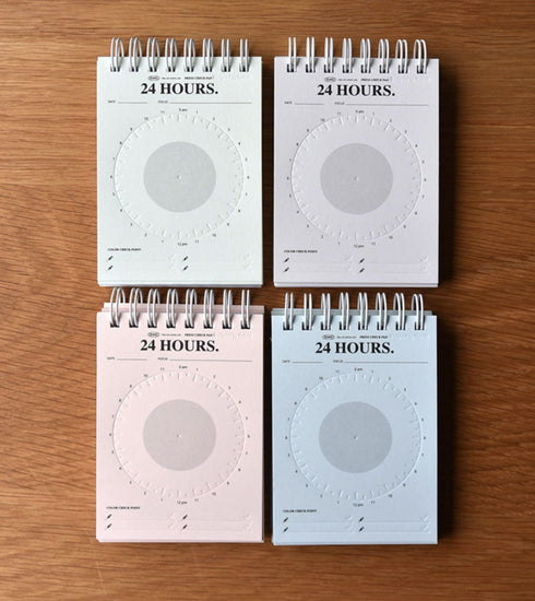 Plepic A7 PINK CHRONODEX STANDING Press Check Memo Pad Spiral Memo Pad 24 Hour Memo Pad Daily Memo Pad Timer Memo Pad | 105 X 74mm 36 Pages