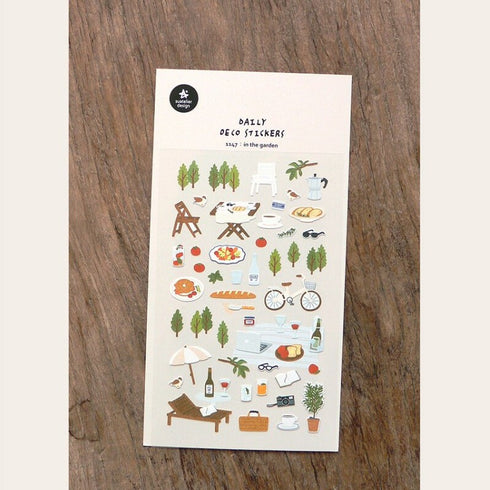 Suatelier IN The GARDEN PVC Transparent Stickers Planner Stickers Farming Stickers Planting Stickers Growing Stickers Picnic Sticker | 1147