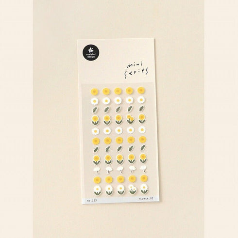 Suatelier Sonia FLOWER 02 PVC Transparent Stickers Mini Series Spring Flowers Summer Flowers Sunflowers Daisies Daisy | 115