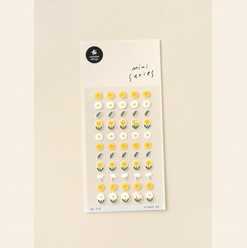 Suatelier Sonia FLOWER 02 PVC Transparent Stickers Mini Series Spring Flowers Summer Flowers Sunflowers Daisies Daisy | 115