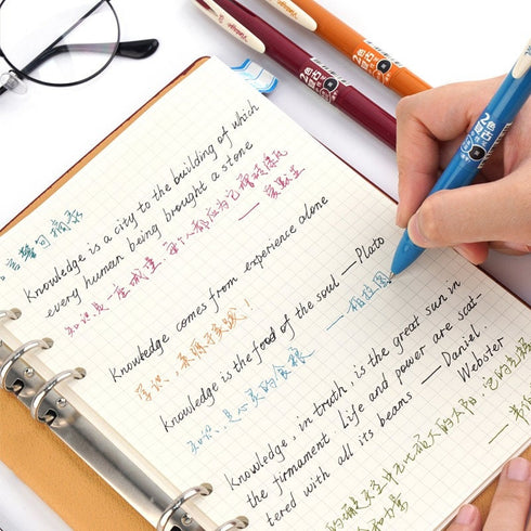 Dianshi OLIVE GREEN & BLACK Retractable Two Way Two Color Ink Stone Series Saturated Ink Gel Pen 0.5mm | DS608 Highly Recommend