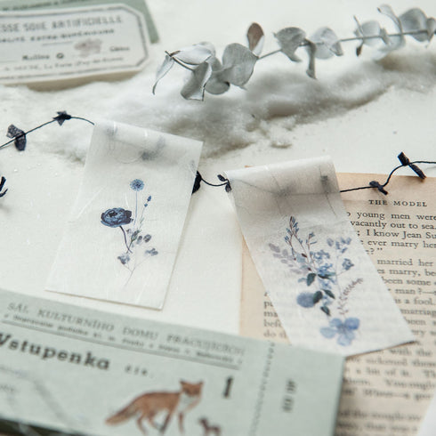 MU Lifestyle WHITE Threads Natural Textured Paper Ephemera Pressed Paper Translucent Paper Planner Paper *Read Description* | NTP-04