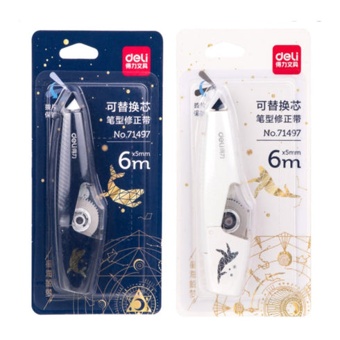 Deli CORRECTON TAPE 5mm Wide Correction Tape Rewritable Correction Tape White Correction Taqpe 6m Long Correction Tape | 71497