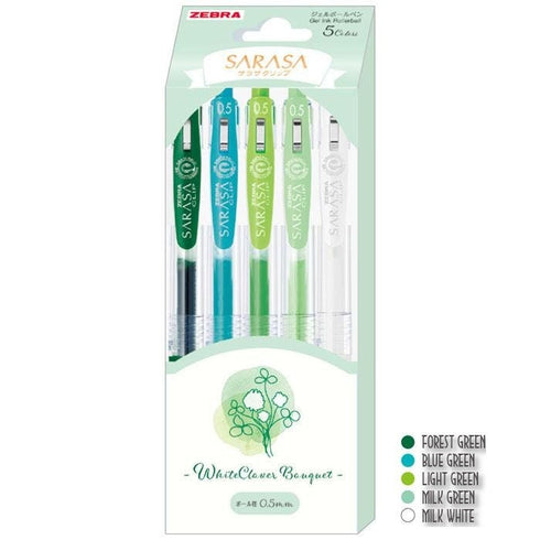 Zebra Sarasa NEMOPHILA FLOWER Bouquet Limited Edition Flower Series Five Pen Set Flower Pen Set Bouquet Pen Set 0.5mm | JJ15-NP-5C