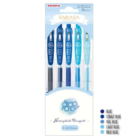 Zebra Sarasa TULIP FLOWER Bouquet Limited Edition Flower Series Five Pen Set Flower Pen Set Bouquet Pen Set 0.5mm | JJ15-TU-5C
