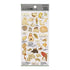 Kamio Japan Stickers Japanese PAINTED ANIMALS Adult Visual Dictionary Cat Elephant Birds Mouse Mice 日本画の動 GOLD Foil Sticker | 211351