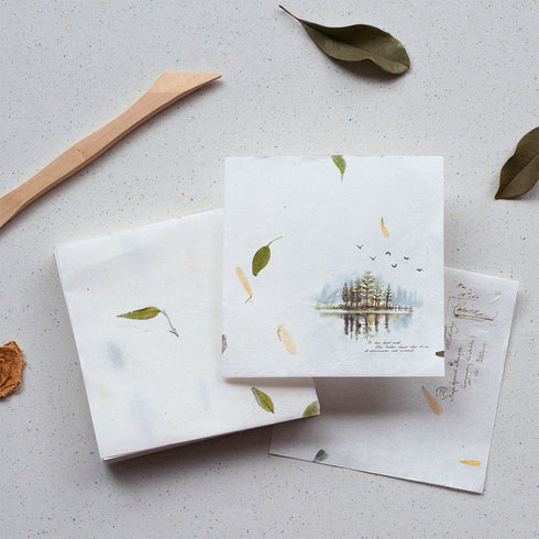 MU Lifestyle MULTICOLOR Foliage Natural Textured Paper Ephemera Pressed Paper Translucent Paper Planner Paper *Read Description* | NTP-07