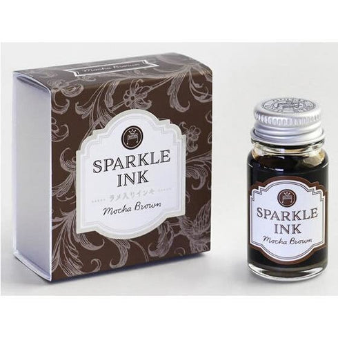 Japan Teranishi Kagaku Guitar MOCHA BROWN SPARKLE Ink Fountain Pen Ink Dip Pen Ink Painting Ink Writing Ink, Glitter Ink Sparkle Ink | 12mL