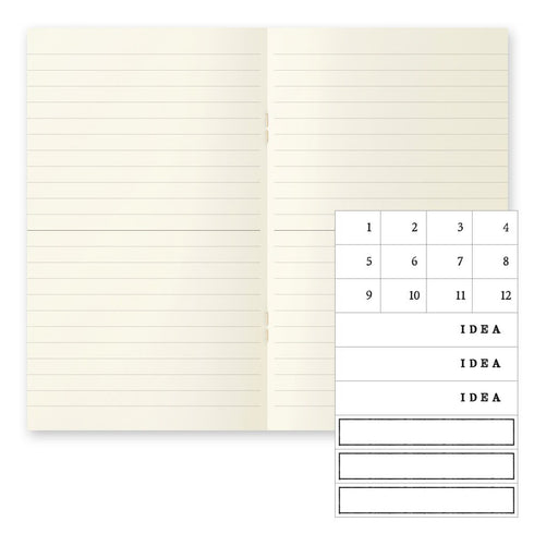 Midori B6 Slim LIGHT 7mm Ruled 3 Pack Cahier Notebook B6 Ruled Notebook B6 Midori Notebook B6 Midori Fountain Pen Notebook Fountain Pen