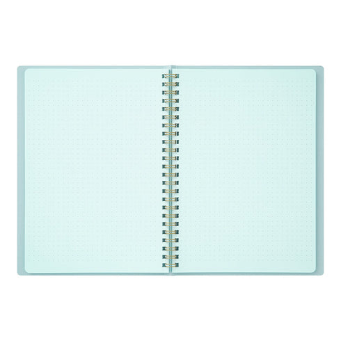Midori A5 BLUE RING Color DOT Grid 5mm Notebook Color Pages A5 Notebook Foil Stamped Dot Grid Notebook 5mm Dot Grid | 15334006 120 Pages