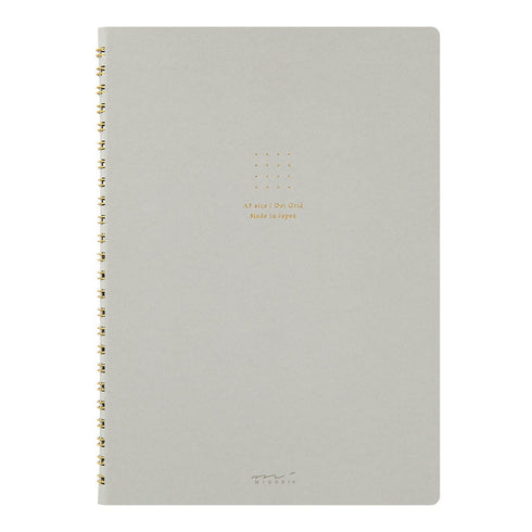 Midori A5 PINK RING Color DOT Grid 5mm Notebook Color Pages A5 Notebook Foil Stamped Dot Grid Notebook 5mm Dot Grid | 15334006 120 Pages