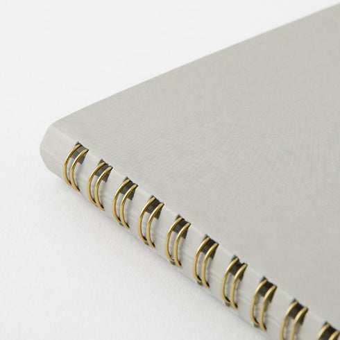 Midori A5 GRAY RING Color DOT Grid 5mm Notebook Color Pages A5 Notebook Foil Stamped Dot Grid Notebook 5mm Dot Grid | 15334006 120 Pages