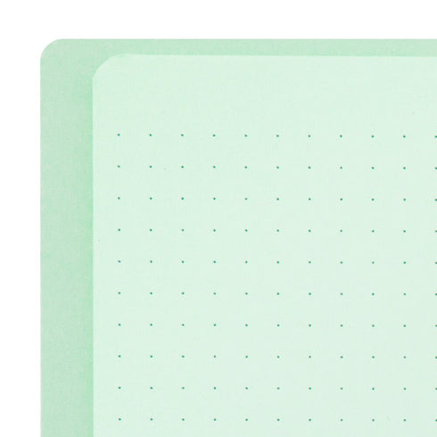 Midori A5 GREEN RING Color DOT Grid 5mm Notebook Color Pages A5 Notebook Foil Stamped Dot Grid Notebook 5mm Dot Grid | 15334006 120 Pages