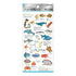 Kamio Japan Stickers MARINE LIFE Adult Visual Dictionary Dolphin Sharks Lobster Sting Rayマリンライフ イルカ サメ ロブスター GOLD Foil Stickers | 700655