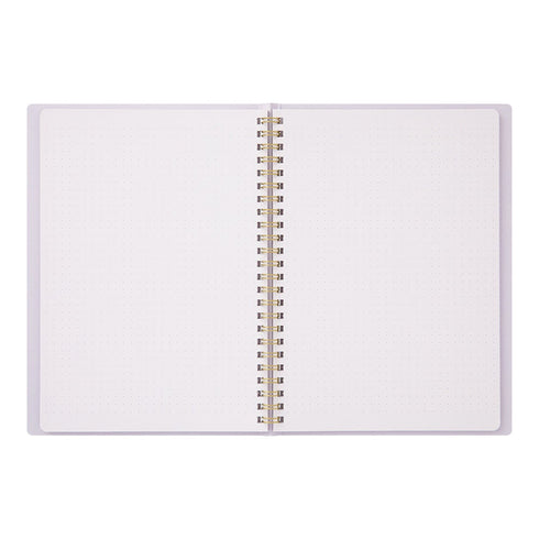 Midori A5 PURPLE RING Color DOT Grid 5mm Notebook Color Pages A5 Notebook Foil Stamped Dot Grid Notebook 5mm Dot Grid | 15334006 120 Pages