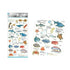 Kamio Japan Stickers MARINE LIFE Adult Visual Dictionary Dolphin Sharks Lobster Sting Rayマリンライフ イルカ サメ ロブスター GOLD Foil Stickers | 700655