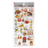 Kamio Japan Stickers LOCAL TOYS Life Adult Visual Dictionary Lucky Cat Bear 郷土玩具 ラッキーキャットベア GOLD Foil Stickers | 741690