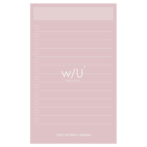 Pistachio GREEN Nakabayashi Watashi No Sobani W/U To Do List Color 5mm Grid Sticky Note 70gsm 30 Shts | WU-FSTN-R 60mm X 98mm 2.5 X 3.8"