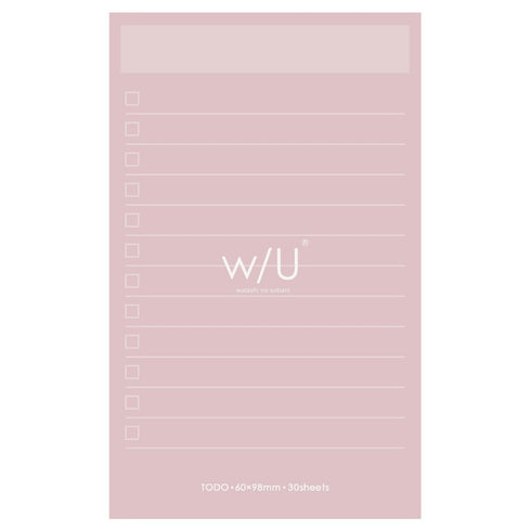 Powder BLUE Nakabayashi Watashi No Sobani W/U To Do List Color Paper 5mm Grid Sticky Note 70 gsm 30 Shts | WU-FSTN-R 60mm X 98mm 2.5 X 3.8"