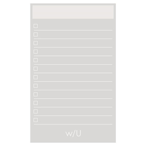 Powder BLUE Nakabayashi Watashi No Sobani W/U To Do List Color Paper 5mm Grid Sticky Note 70 gsm 30 Shts | WU-FSTN-R 60mm X 98mm 2.5 X 3.8"