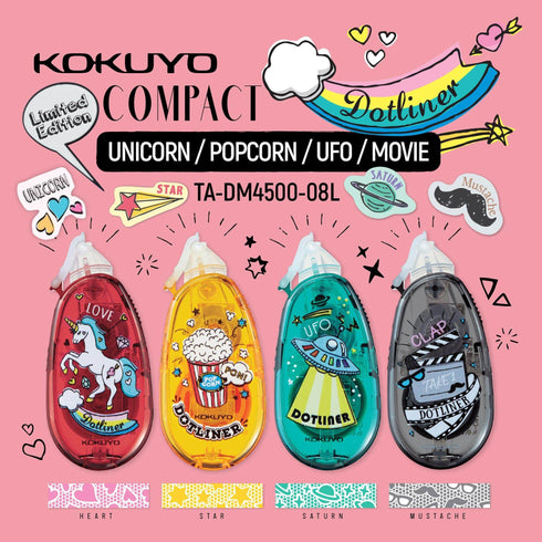 UNICORN HEART Kokuyo Campus Pop Art Limited Edition Series DOTLINER Refillable Glue Tape Photo Glue Acid-Free Glue | DM4500-08L