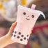 BLUE VELVET Milk Tea Boba Retractable Standing Pen Case Pencil Case Retractable Case Storage Case Pencil Case | 170mm X 120mm X 60mm X 45mm