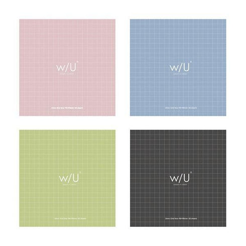 Shell PINK Nakabayashi Watashi No Sobani W/U Series Color Paper 5mm Grid Sticky Note 70 gsm 30 Sheets | WU-FSTN-S 98mm X 98mm 4" Square