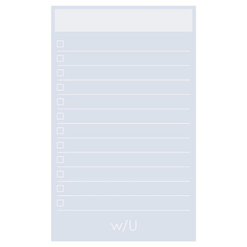 Shell PINK Nakabayashi Watashi No Sobani W/U To Do List Color Paper 5mm Grid Sticky Note 70 gsm 30 Shts | WU-FSTN-R 60mm X 98mm 2.5 X 3.8"