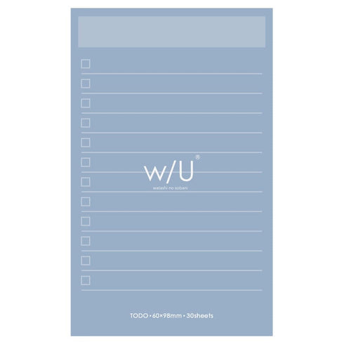 Shell PINK Nakabayashi Watashi No Sobani W/U To Do List Color Paper 5mm Grid Sticky Note 70 gsm 30 Shts | WU-FSTN-R 60mm X 98mm 2.5 X 3.8"