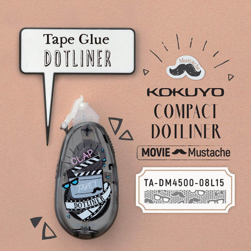 FILM MUSTACHE Kokuyo Campus Pop Art Limited Edition Series DOTLINER Refillable Glue Tape Photo Glue Acid-Free Glue | DM4500-08L