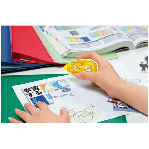YELLOW Kokuyo Campus REPOSITIONABLE Adhesive DOTLINER Refillable Glue Tape Photo Glue Acid-Free | DM401N