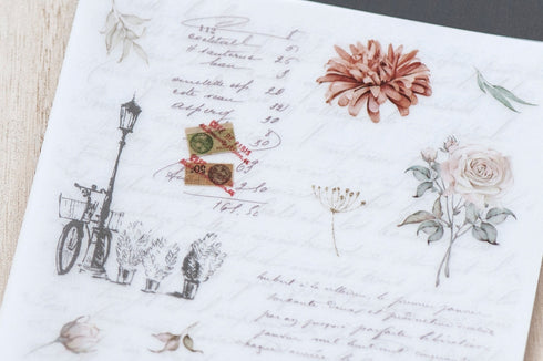 MU Lifestyle Gay PARIS Street Lights Antique Architecture Print-On Stickers Rub-On Stickers Transfer Stickers Translucent Stickers | 232