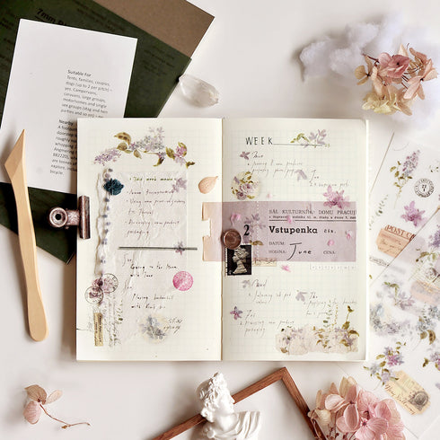 MU Lifestyle Vintage POSTCARDS Stamp Ephemera Travel Ephemera Print-On Stickers Rub-On Stickers Transfer Stickers Translucent Stickers | 233