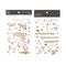 MU Lifestyle RETRO Music Score Music Ephemera Dried Flowers Print-On Stickers Rub-On Stickers Transfer Stickers Translucent Stickers | 234