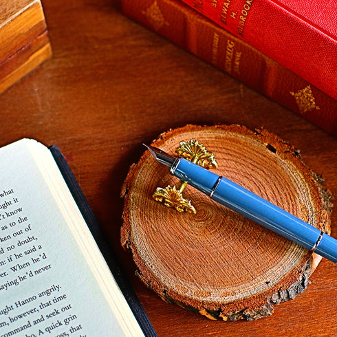 Dominant Industry BRASS PEN REST Fleur-di-Lis For Fountain Pen Pen Rest For Ink Pen Brass Pen Rest Brass Pen Holder Desk Accessories