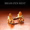 Dominant Industry BRASS PEN REST Fleur-di-Lis For Fountain Pen Pen Rest For Ink Pen Brass Pen Rest Brass Pen Holder Desk Accessories