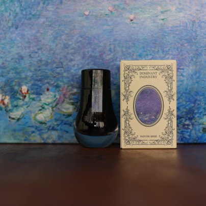 Dominant Industry Ink LES NYMPHÉAS MATIN Painter's Series Glitter Fountain Pen Ink Handmade Dip Pen Ink Hand Crafted Bottle Ink | 25ml