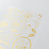 Midori Gold FOIL RECORD Motif Transfer Stickers Journaling Book Log Print-On Stickers Rub-On Stickers Transfer Sticker Translucent | 2615