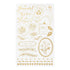 Midori Gold FOIL RECORD Motif Transfer Stickers Journaling Book Log Print-On Stickers Rub-On Stickers Transfer Sticker Translucent | 2615