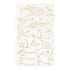 Midori Gold FOIL SEA Creatures Transfer Stickers Whales Jellyfish Print-On Stickers Rub-On Stickers Transfer Sticker Translucent | 2618