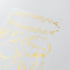 Midori Gold FOIL FLOWERS Frames Transfer Stickers Swag Ornament Print-On Stickers Rub-On Stickers Transfer Sticker Translucent | 2620